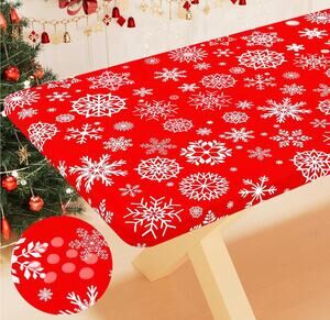 Smiry Plastic Waterproof Christmas Tablecloth NEW